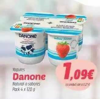 SPAR Danone Natural O Sabores Yogures Pack 4 x 120g oferta