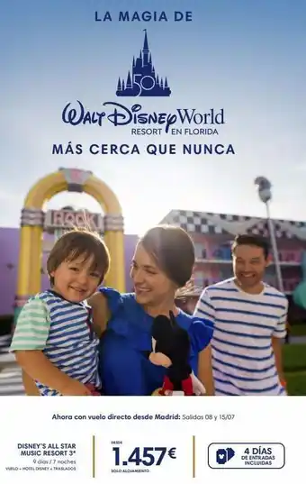 Nautalia Viajes Walt disney world resort en florida más cerca que nunca la magia de booki ahora con vuelo directo desde madrid: salidas oferta