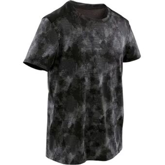 Decathlon Camiseta gimnasia manga corta transpirable niños domyos negro oferta
