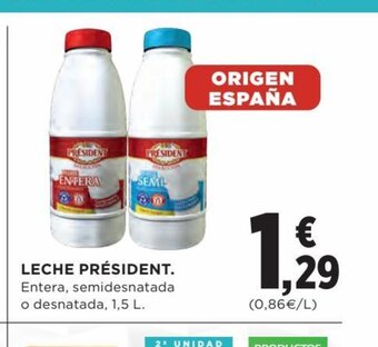 Hipercor Leche Président oferta