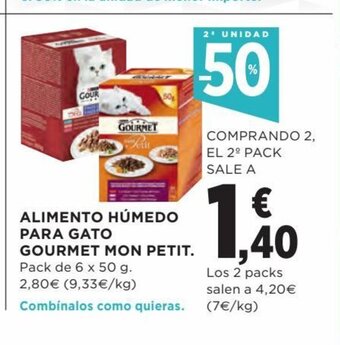 Hipercor Alimento Húmedo Para gato Gourmet Mon Petit. oferta