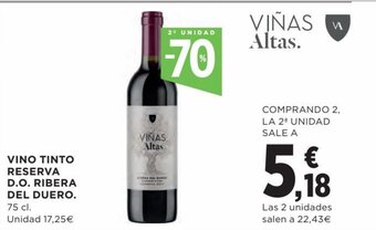 Hipercor Vino tinto reserva D.O. Ribera Del Duero oferta