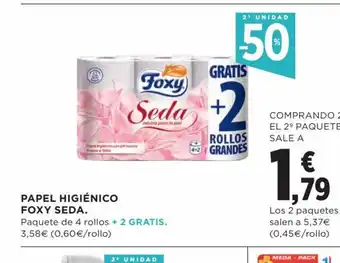 Hipercor Pael Higiénico foxy seda oferta
