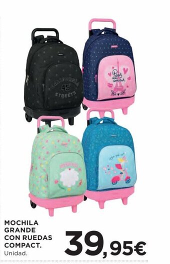 Hipercor Mochila Grande Con Ruedas Compact oferta