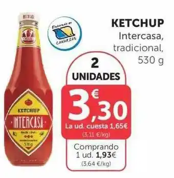 SPAR Intercasa Ketchup Tradicional 530g oferta