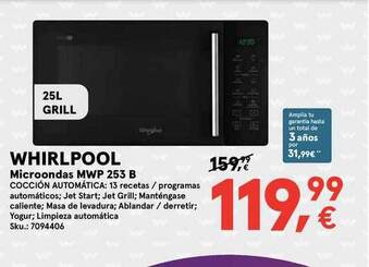 Worten WHIRLPOOL Microondas MWP 253 B oferta