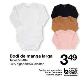 Zeeman Bodi de manga larga oferta