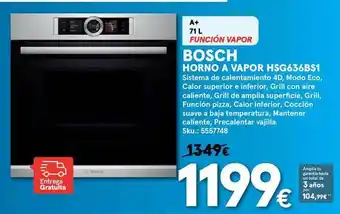 Worten BOSCH HORNO A VAPOR HSG636BS1 oferta