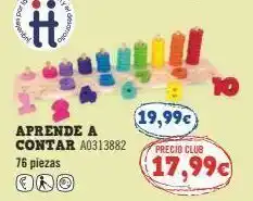 Juguettos Aprende a contar a0313882 76 piezas 19,99€ 10 precio club 17,99€ oferta