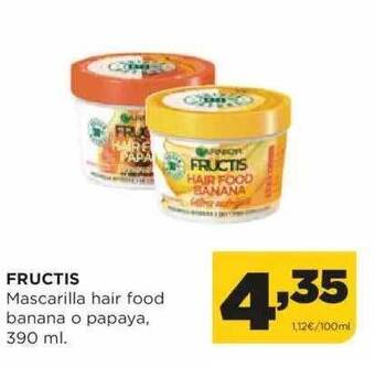 Alimerka Fructis mascarilla hair food banana o papaya oferta