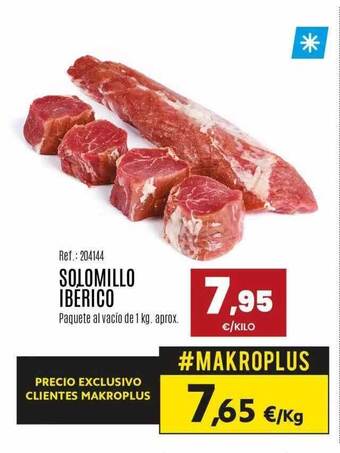 Makro Solomillo iberico oferta