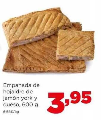 Alimerka Empanada de hojaldre de jamón york y queso oferta