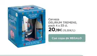 El Corte Inglés Cerveza DELIRIUM TREMENS, pack 4 X 33cl oferta