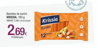 Condis Barretes de surimi krissia oferta