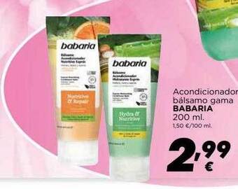 Supermercados Piedra Acondicionador bálsamo gama babaria oferta