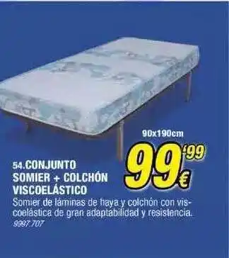 Rapimueble CONJUNTO SOMIER+ COLCHÓN VISCOELÀSTICO oferta