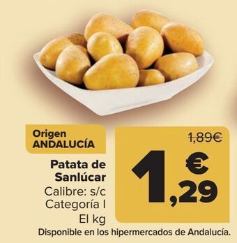 Carrefour Patata de sanlúcar oferta