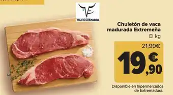 Carrefour Chuletón de vaca madurada extremeña oferta