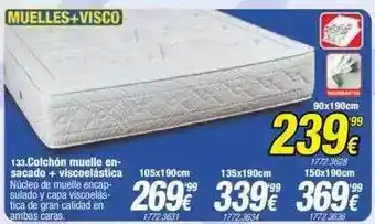 Rapimueble Colchón muelle ensacado + viscoelástico oferta