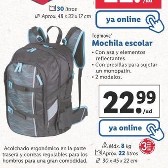 Lidl Mochila escolar oferta