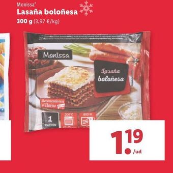 Lidl Lasaña boloñesa oferta