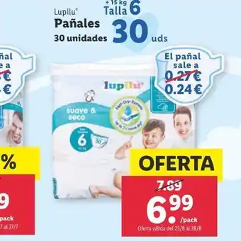 Lidl Pañales 30 unidades oferta