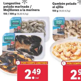 Lidl Langostino pelado marinado oferta