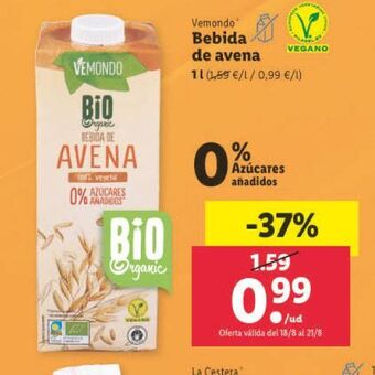 Lidl Bebida de avena oferta