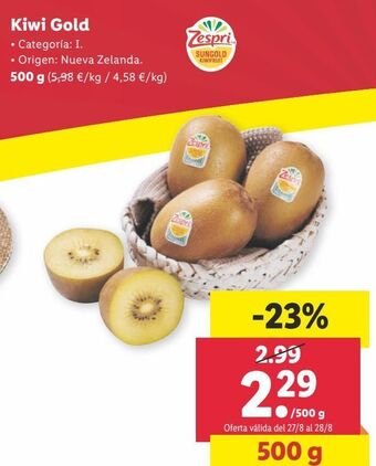 Lidl Kiwis zespri oferta