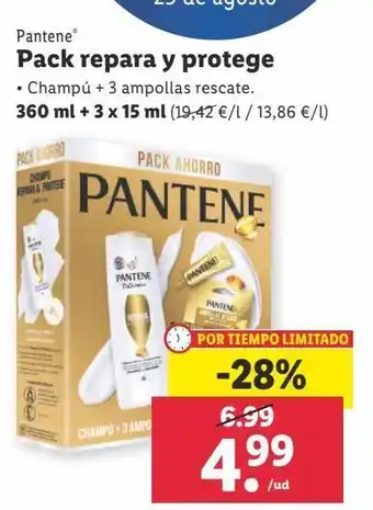 Lidl Champú pantene oferta