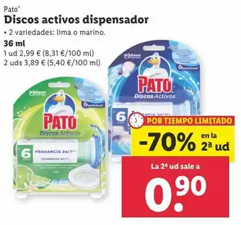 Lidl Discos activos baño pato oferta