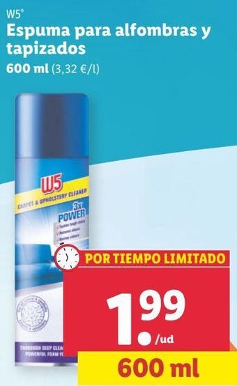 Lidl Espuma limpiadora w5 oferta