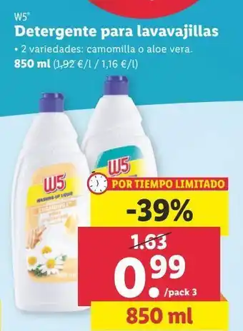 Lidl Detergente w5 oferta