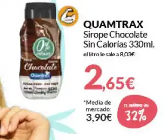 PrimaPrix QUAMTRAX Sirope Chocolate Sin Calorias 330ml oferta