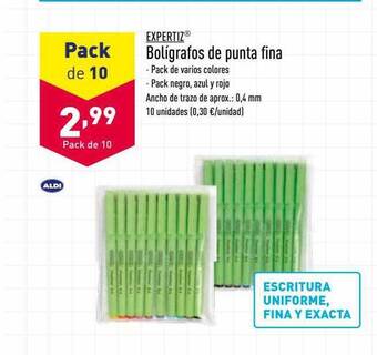 ALDI Bolígrafos de punta fina oferta