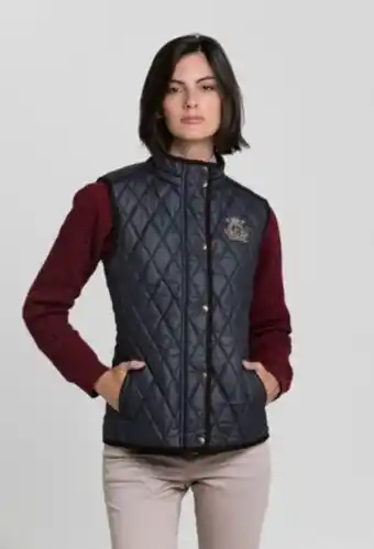Valecuatro Chaleco husky azul marino de mujer oferta