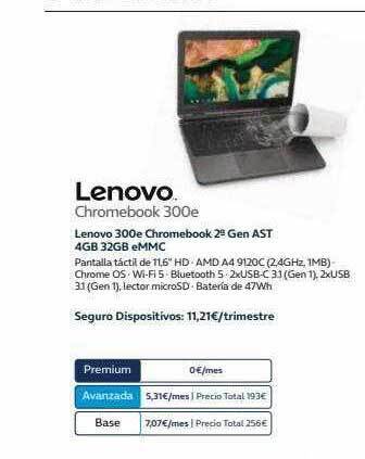 Movistar Lenovo chromebook 300e oferta