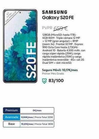 Movistar Samsung galaxy s20fe oferta