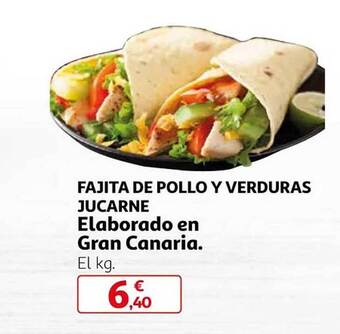 Alcampo Fajita de pollo y verduras jucarne oferta