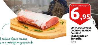 Alcampo Cinta de lomo de cochino blanco canario oferta
