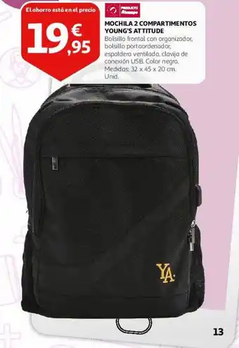 Alcampo Mochila 2 compartimentos young's attitude oferta