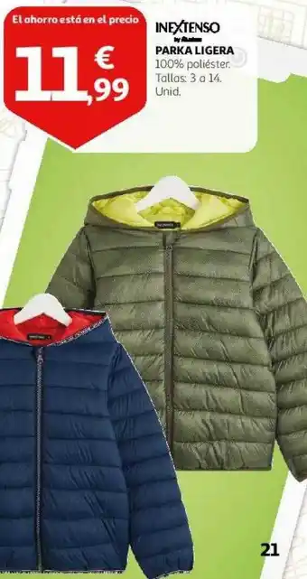 Alcampo Inextensco parka ligera oferta