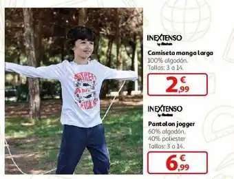 Alcampo Inextenso camiseta manga larga pantalon jogger oferta
