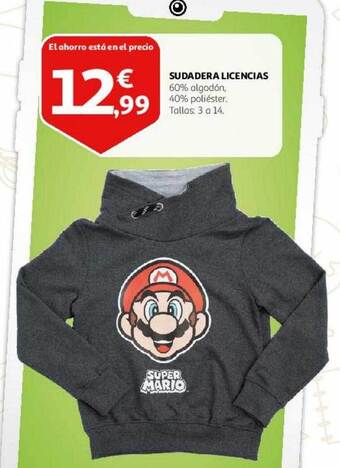 Alcampo Sudadera licencias oferta