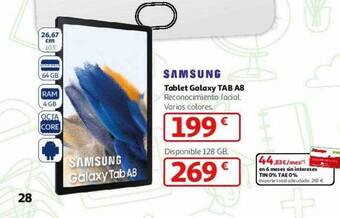 Alcampo Samsung tablet galaxy tab a8 oferta