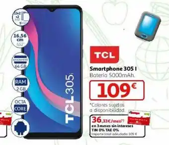 Alcampo Tcl smartphone 305 l oferta