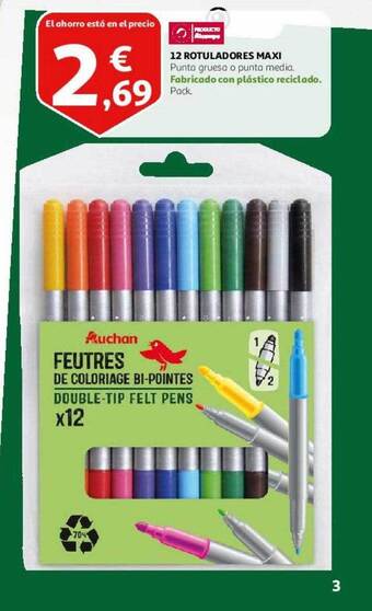 Alcampo 12 rotuladores maxi oferta