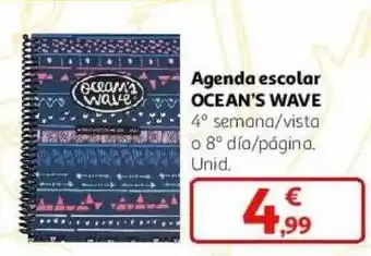 Alcampo Agenda escolar ocean's wave oferta