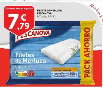 Alcampo Filetes de merluza pescanova oferta