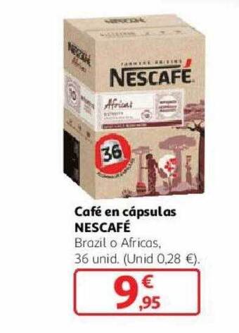 Alcampo Café en cápsulas nescafé oferta